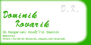 dominik kovarik business card